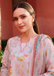 Farasha Lawn collection 14-Peach Glow (Unstitched)'25