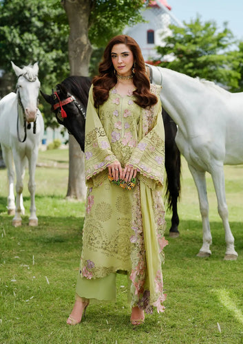 Elaf Premium Luxury embroidered lawn|PISTACIA|ELH-1A | Unstitched'25