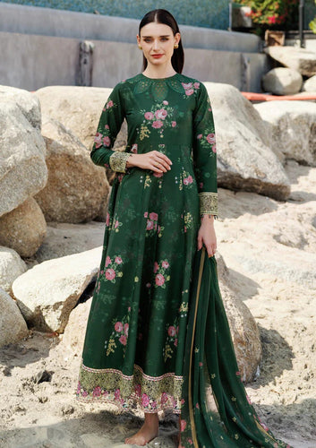 Farasha Lawn collection 03-MYSTIC PINE (Unstitched)'25
