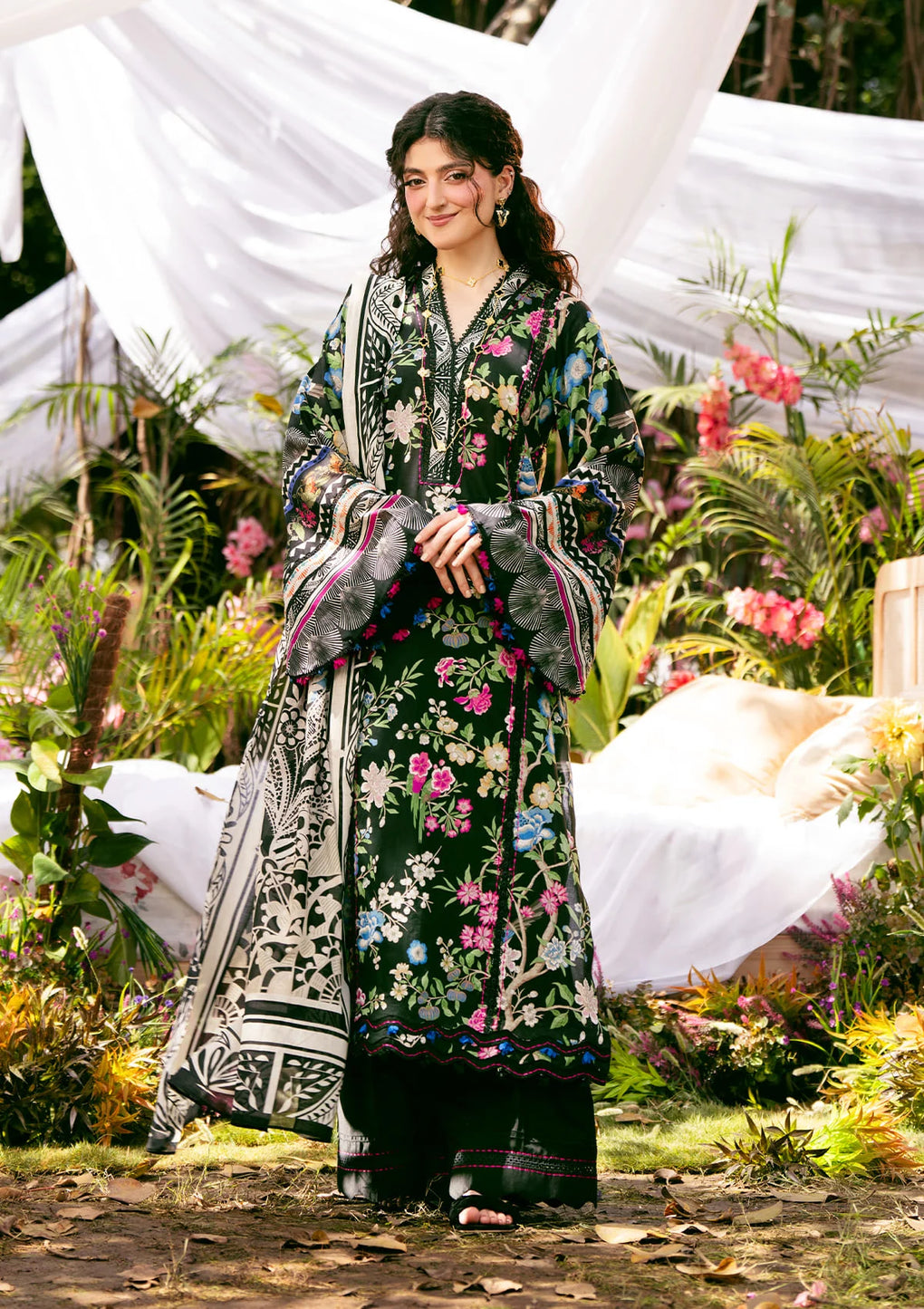 Elaf Premium Print |'25 |EPS-8B | Unstitched (ELAROSE)