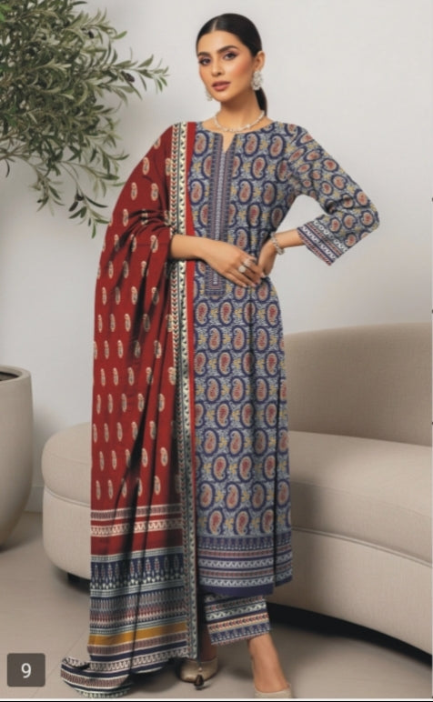 RIMJHIM by WAHAB NOOR bana doria printed DES:7158 3pc Unstitched