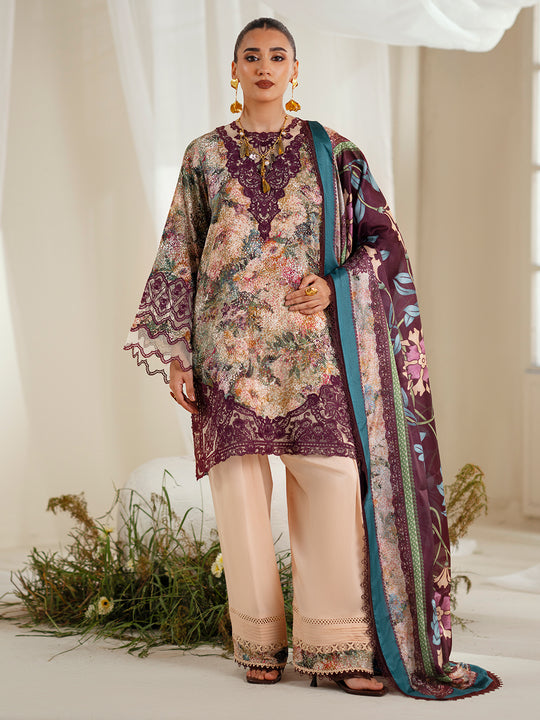 BIN İLYAS Viscose Unstitched 3pc winter collection 1104-B
