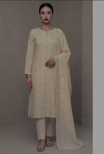 Load image into Gallery viewer, MANIZAY Premium Embroidered Lawn suit with Voile Dupatta |(D-02) Unstitched