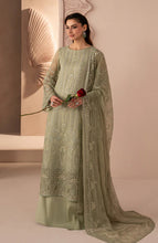 Load image into Gallery viewer, Lamisah Izhare luxury Chiffon Embroidered Suit |GREEN PETALS | Unstitched D-07