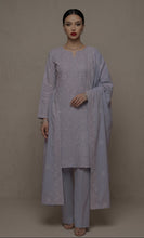 Load image into Gallery viewer, MANIZAY Premium Embroidered Lawn suit with Voile Dupatta |(D-01) Unstitched