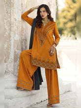 Load image into Gallery viewer, Charizma Signature Peach Leather with Velvet Collection CSW5-08 (Unstitched)