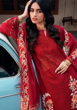 Load image into Gallery viewer, NAQSH CHIKANKARI Festive Edit'26 lawn collection D-00191 (RUBY RED) Unstitched