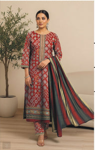 RIMJHIM by WAHAB NOOR bana doria printed DES:7152 3pc Unstitched