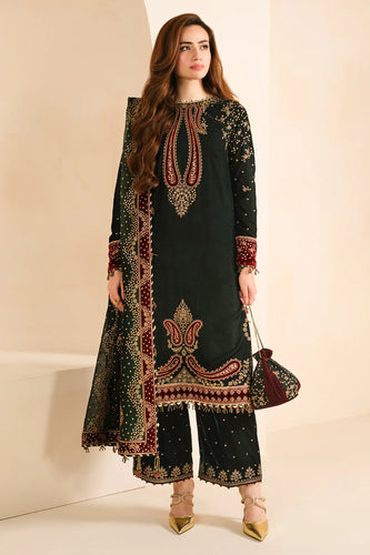 Jazmin EMBROIDERED Pure Velvet Article NO:VF-2034 Unstitched