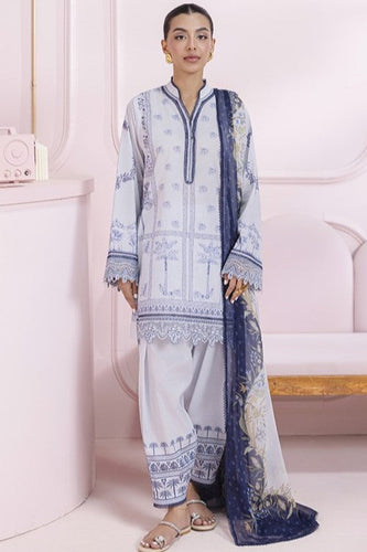 QALAMKAR LAWN |QPrints |EM#06(A)|(SAGE) Casual Wear Unstitched