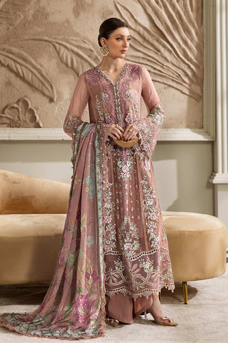 Maria.B Luxury Embroidered Chiffon Suit | Unstitched | Wedding Wear |MPC-25-105