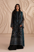 Load image into Gallery viewer, Lamisah Izhare luxury Chiffon Embroidered Suit |BLACK NOIR| Unstitched D-03
