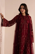 Load image into Gallery viewer, Lamisah Izhare luxury Chiffon Embroidered Suit |RED RUBY | Unstitched D-09