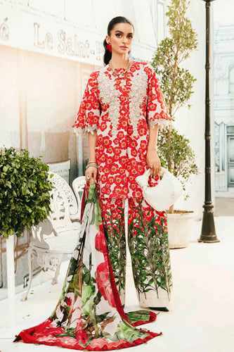 Maria B MPrints Embroidered Suit | Summer Wear | Unstitched MPT-2606-B
