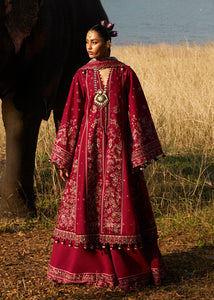 Hussain Rehar LUXURY lawn 2025 D#669(MAHOGANY) Unstitched