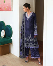 Load image into Gallery viewer, ROHEENAZ Éclat Garden Printed Lawn VOL4 D-507 (Orchid Garden) Unstitched