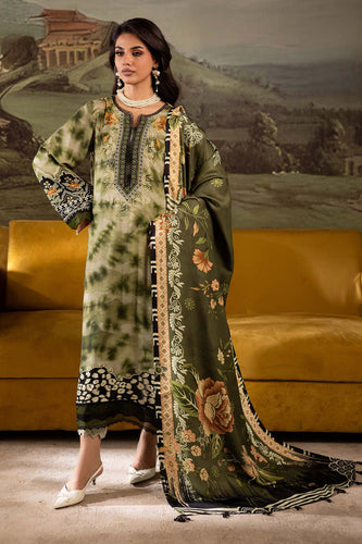 NUREH Signature Prints Doriya Linen with Woolen Shawl SP-172(Unstitched)'25