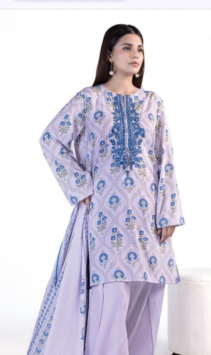 KHAADI lawn Unstitched 3pc suit (SS2416A)
