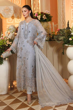 Load image into Gallery viewer, Maria.B Luxury Chiffons Embroidered  Suit | Unstitched | Party wear MPC-26-206 (MUTED BLUE)'26